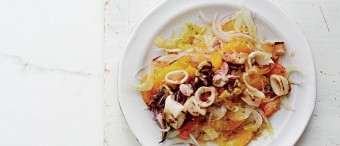 Charred Squid with Citrus and Fennel Salad